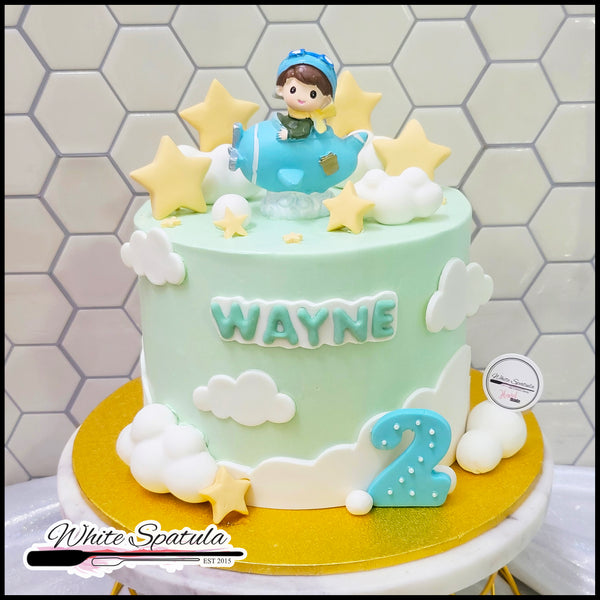 Pilot Themed Cake with airplane