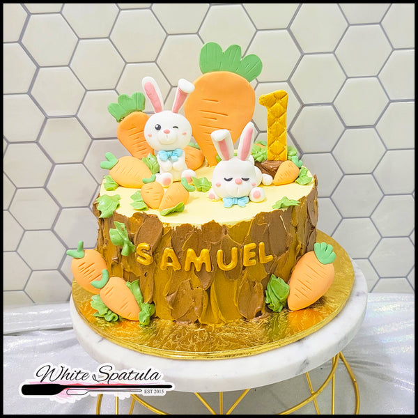 Carrot and Bunny Buttercream Cake