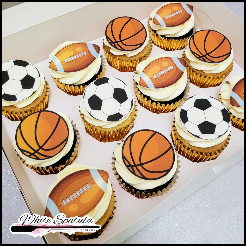 Assorted Sports Cupcakes