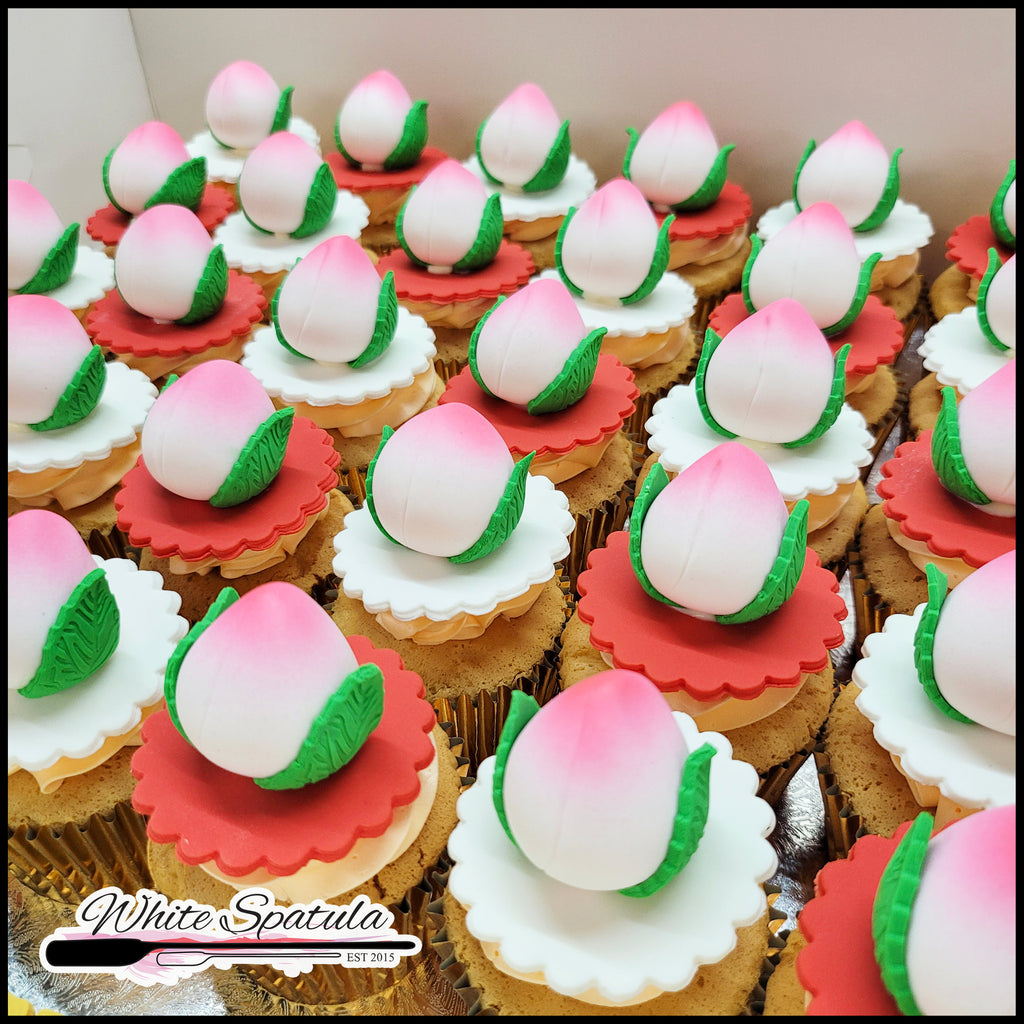 Longevity Peach Cupcakes