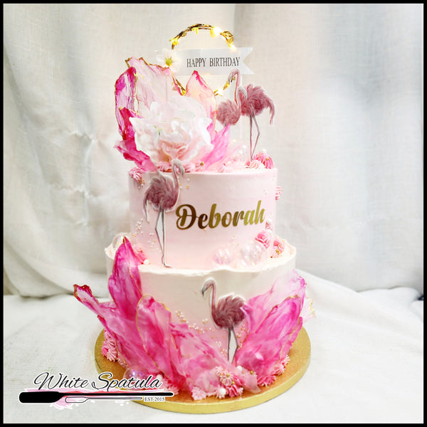 Flamingo Fiesta Buttercream Cake