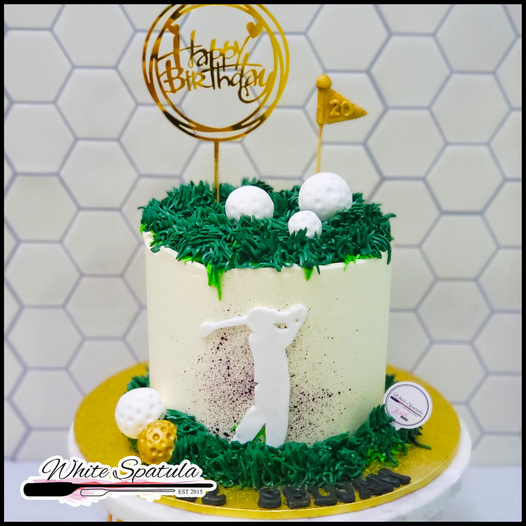 Golf Hole in One Buttercream Cake