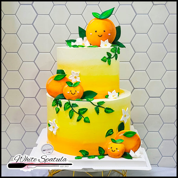 Sunshine Tropical Orange Buttercream Cake