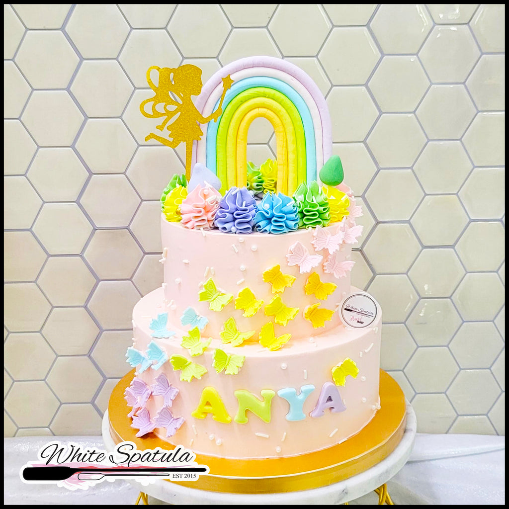 Whimsical Fairy Flutter Buttercream Cake