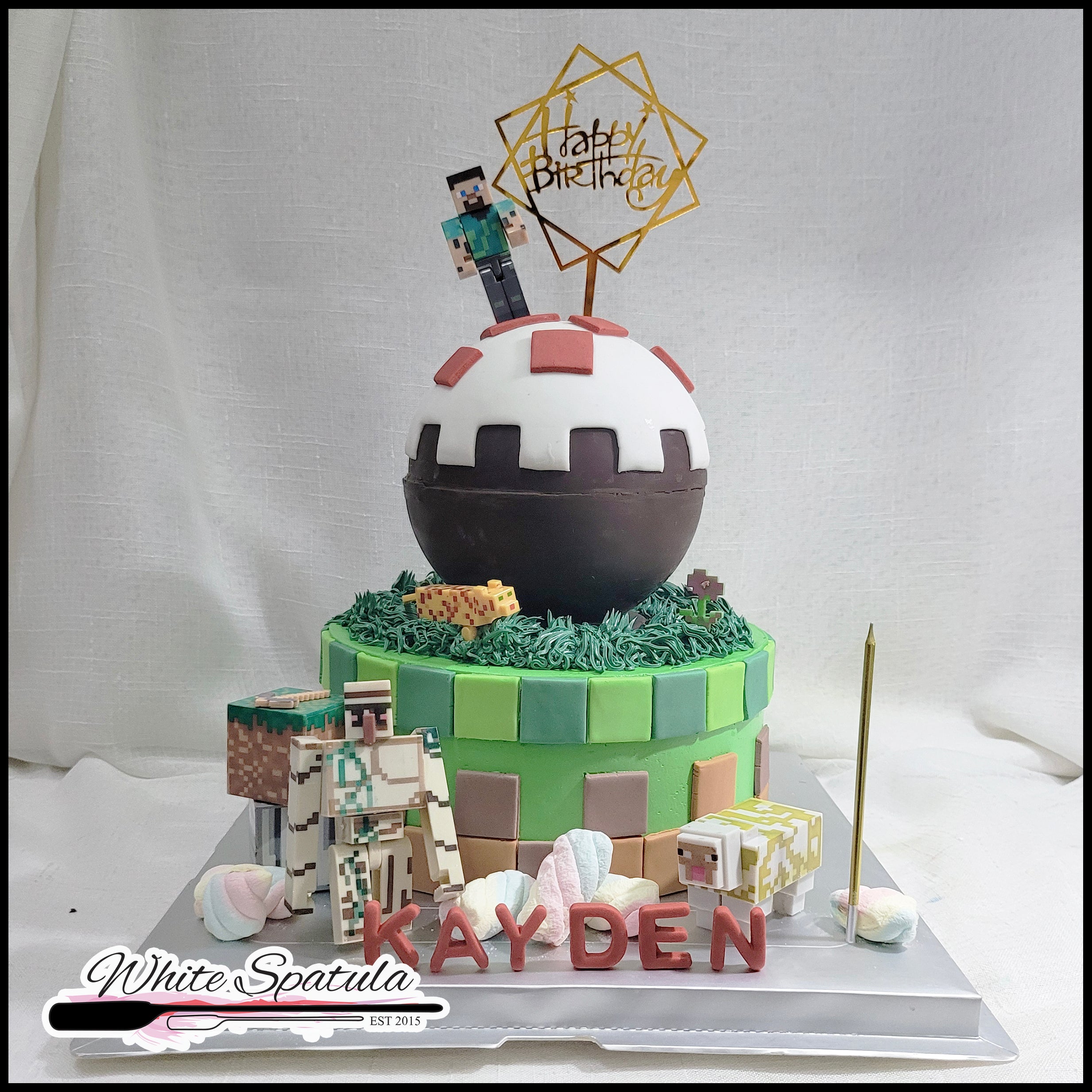 Minecraft Themed Cake BY 02-136 – Party Piñatas Houston