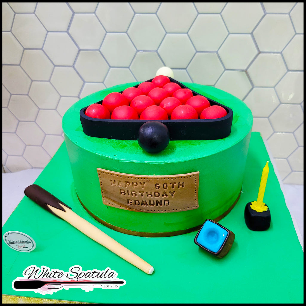 Snooker/Billard Pool Buttercream Cake