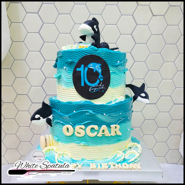 Whale Buttercream Cake