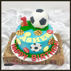 Football Theme Cake | bakehoney.com