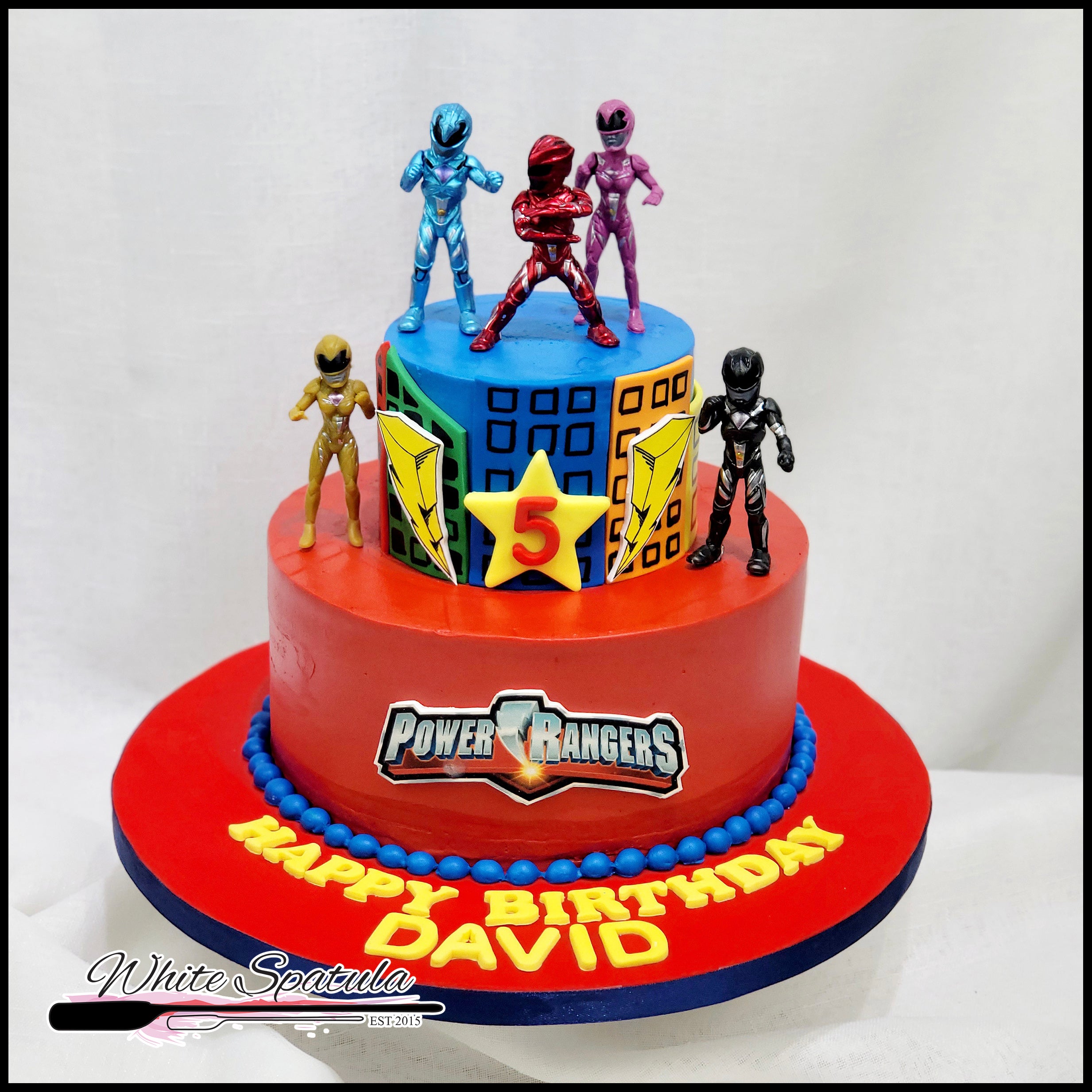 Pink Power Rangers Birthday Cake Topper